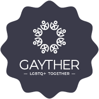 Gayther Badges - Round Badge (Grayscale)