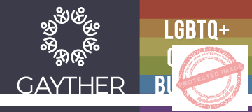 Gayther Badges - LGBTQ+ Business Badge (Grayscale)