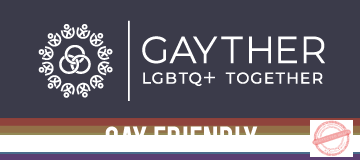 Gayther Badges - Gay-Friendly Badge (Grayscale)