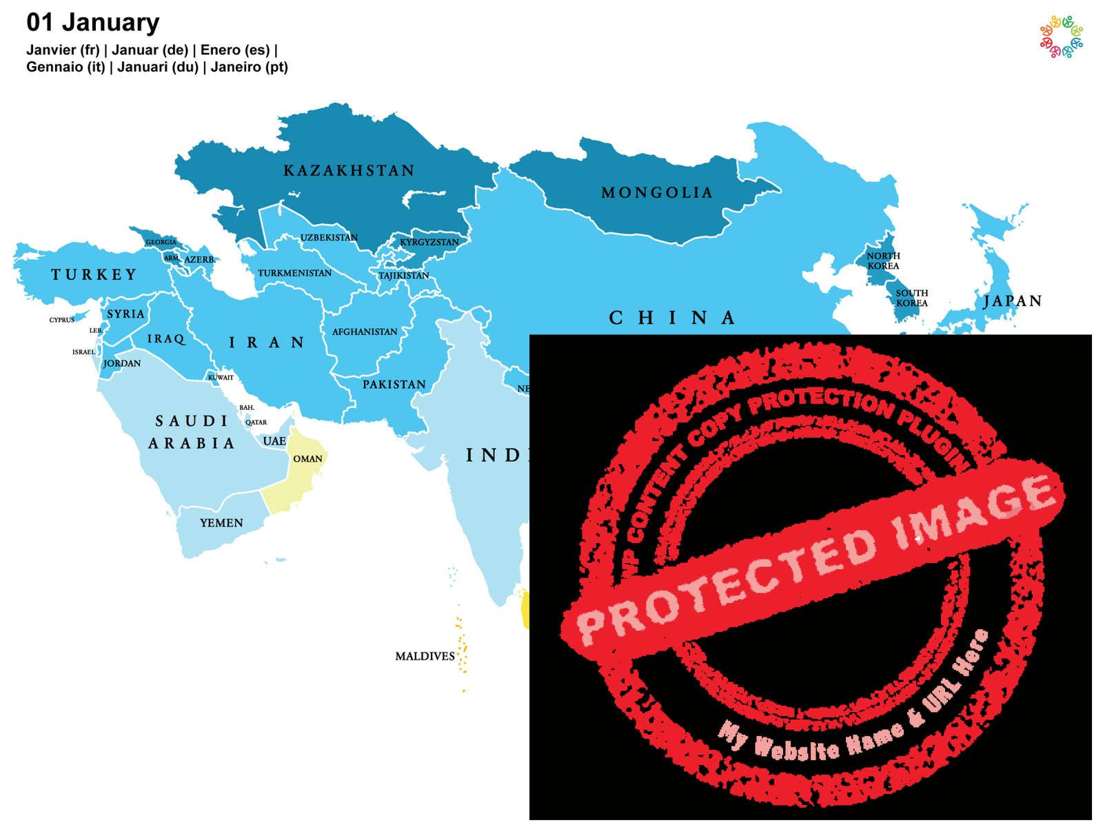 Gayther Heatmap - January (Asia)