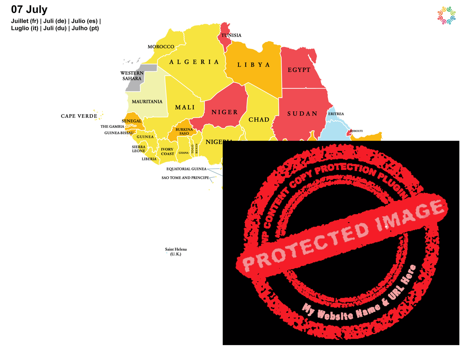 Gayther Heatmap - July (Africa)