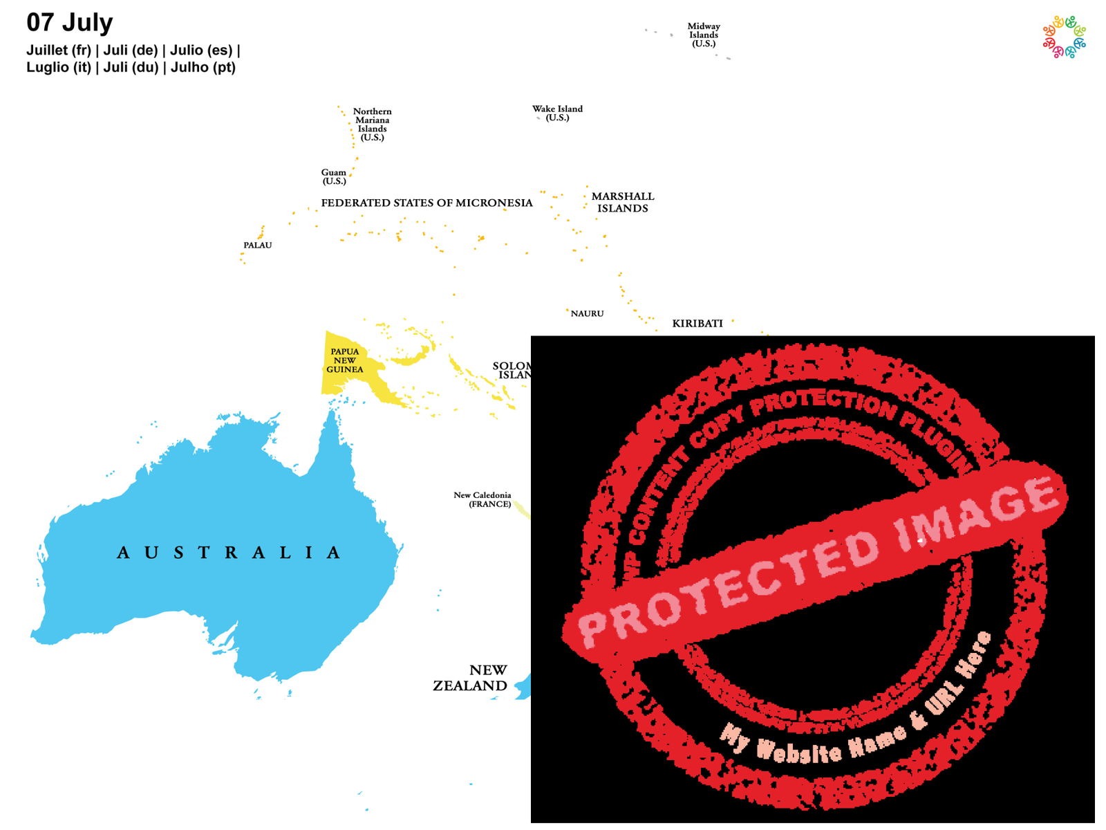 Gayther Heatmap - July (Oceania)