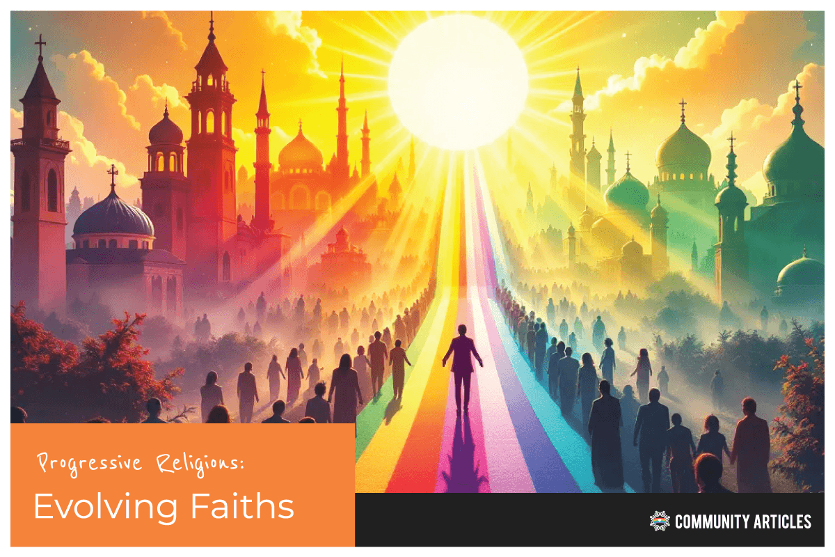 Gayther Articles - Progressive Religions: Evolving faiths and their changing Stance on LGBTQIA+ (Large)