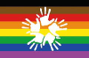 Support Groups Flag - pride in special groups (Large)
